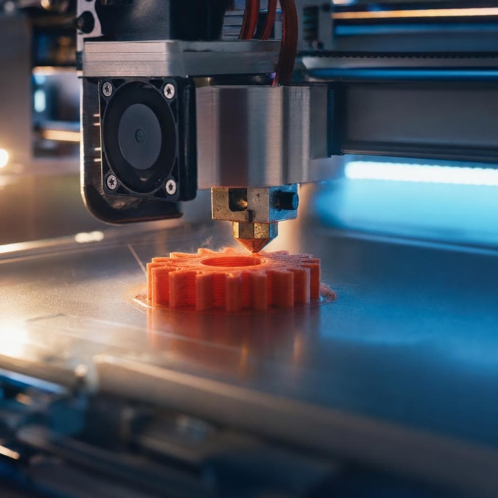 Drukarka 3D drukująca element robota